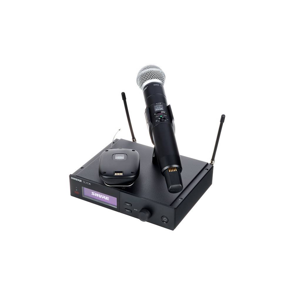 Shure SLXD124/85-H56 draadloze SM58 & WL185 microfoon combinatieset