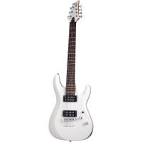 Schecter C-7 Deluxe Satin White 7-snarige elektrische gitaar