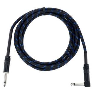 Cordial EI3PR-TWEED-BL Elements jack kabel 6.3 TS recht-haaks 3m tweed blauw