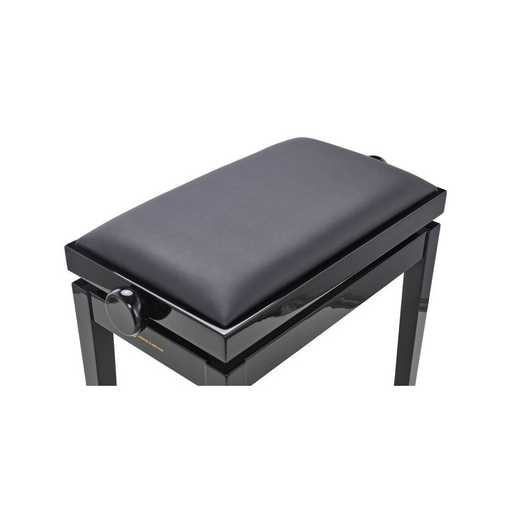 Konig & Meyer 13971 pianobank hoogglans zwart met kunstlederen zitting