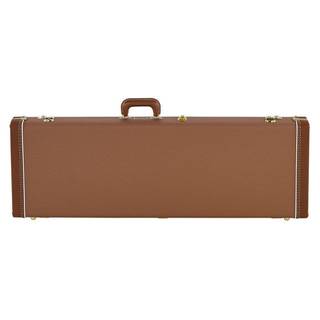 Fender G&G Deluxe Strat/Tele Hardshell Case Brown & Gold Plush koffer voor Stratocaster en Telecaster