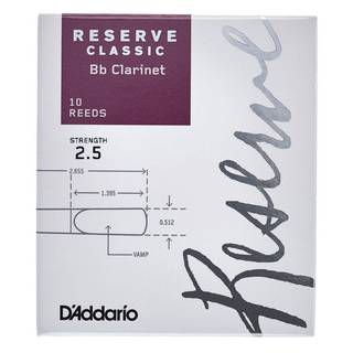 D'Addario Woodwinds Reserve Classic Bb 2.5 rieten voor Bb klarinet (10 stuks)