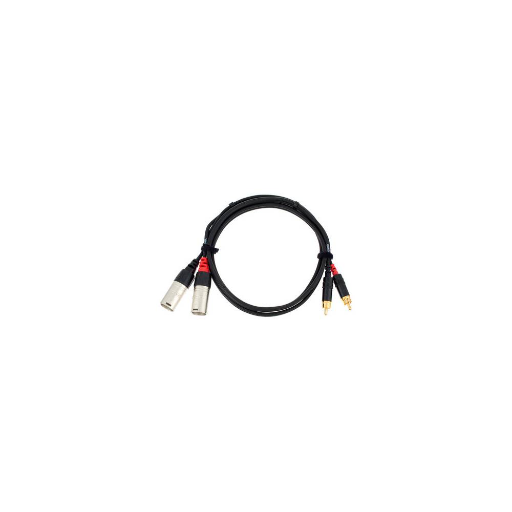 Cordial CFU1.5MC Intro verloopkabel 2x XLR male - 2x RCA male 1.5m