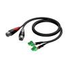 Procab CLA834 2x terminal block - 2x XLR male 1 meter