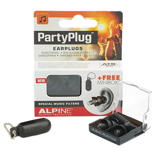Alpine Partyplug gehoorbescherming zwart