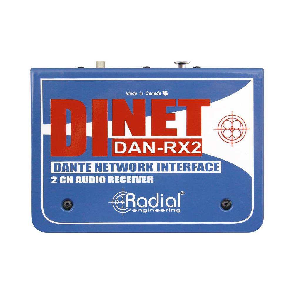 Radial DiNET DAN-RX2 2-kanaals Dante netwerkontvanger