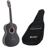 LaPaz C30BK klassieke gitaar 4/4-formaat zwart + gigbag
