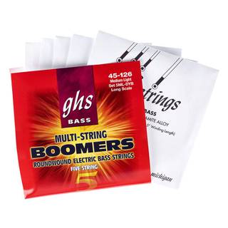 GHS 5ML-DYB Bass Boomers Medium Light snarenset 5-snarige bas