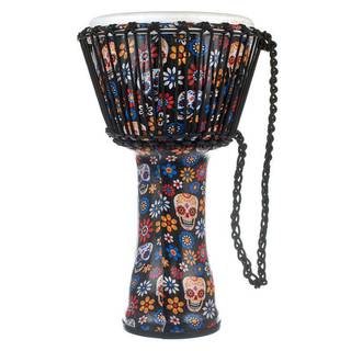 Meinl PADJ7-M-F Rope Tuned Travel Series Day Of The Dead 10 inch Djembe