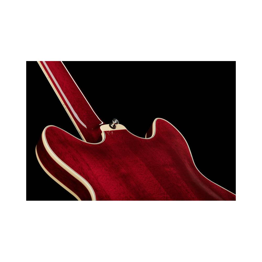 Guild Newark St. Collection Starfire I Bass LH Cherry Red linkshandige semi-akoestische basgitaar