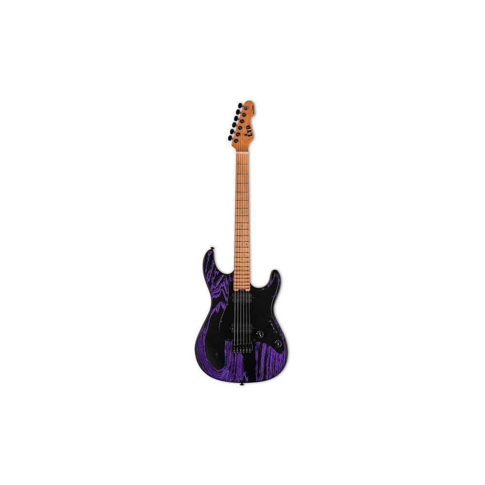 ESP LTD Deluxe SN-1000HT Purple Blast met roasted maple toets (scalloped 17-24) en Hipshot brug