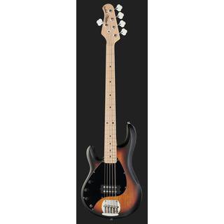 Sterling by Music Man StingRay Ray5 LH Vintage Sunburst Satin linkshandige 5-snarige elektrische basgitaar