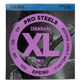D'Addario EPS190 ProSteels Bass Custom Light 40-100