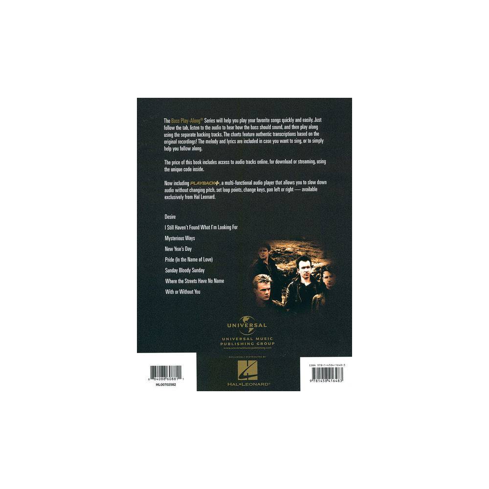 Hal Leonard Bass Play Along Volume 41 U2 Bass Guitar