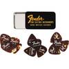 Fender Fine Electric Pick Tin plectrumdoosje met 12 tortoiseshell celluloid 351 plectra