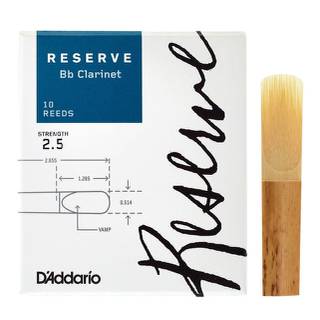D'Addario Woodwinds Reserve Bb Clarinet Reeds 2.5 (10 stuks)