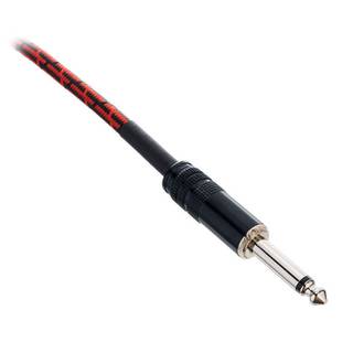 Cordial EI1.5PP-TWEED-RD Elements instrumentkabel 6.3 TS jack recht 1.5m tweed rood