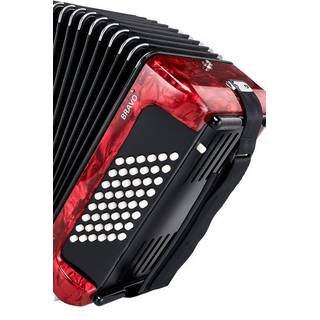 Hohner Bravo II 48 Rood, Silent Key accordeon