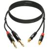 Klotz KT-CJ090 MiniLink Pro stereo twin cable 2x RCA - 2x jack 0..9m