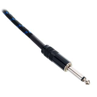 Cordial EI7.5PP-TWEED-BL Elements instrumentkabel 6.3 TS jack recht 7.5m tweed blauw