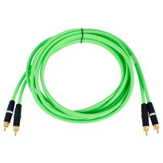 Cordial DJ-RCA3G CEON 2x RCA kabel 3 meter, groen