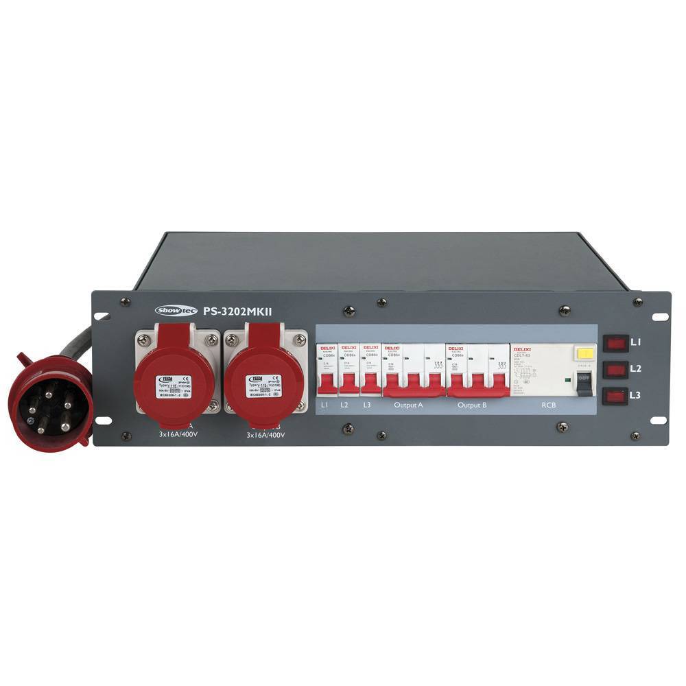 Showtec PS-32.2 stroomverdeler CEE 16 A
