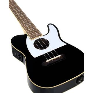 Fender Fullerton Tele Uke Black elektrisch-akoestische concert ukelele