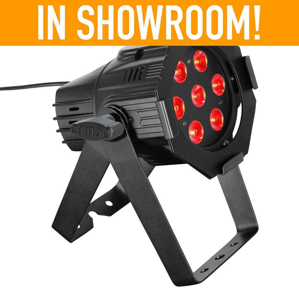 Cameo Studio Mini par 7 x 3W Tri Colour zwart