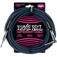 Ernie Ball 6060 Braided Instrument Cable, 7.5 meter, Black/Blue
