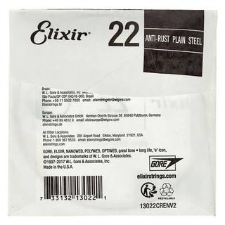 Elixir 13022 Anti-Rust Plain Steel .022 losse snaar