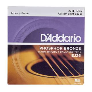 D'Addario EJ26 Phosphor Bronze Custom Light 11-52