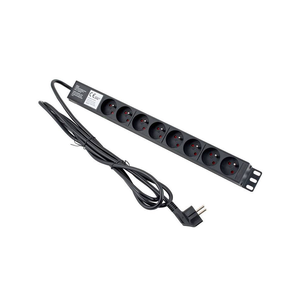 Adam Hall 87478 8-voudige 19 inch stroomverdeler