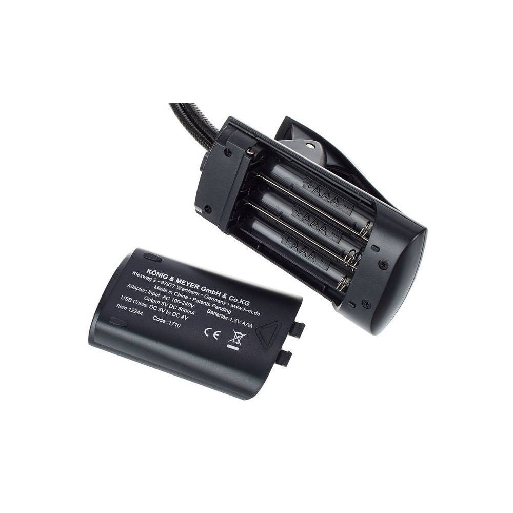 Konig & Meyer 12244 FlexLight lessenaarlamp met dubbele LED arm