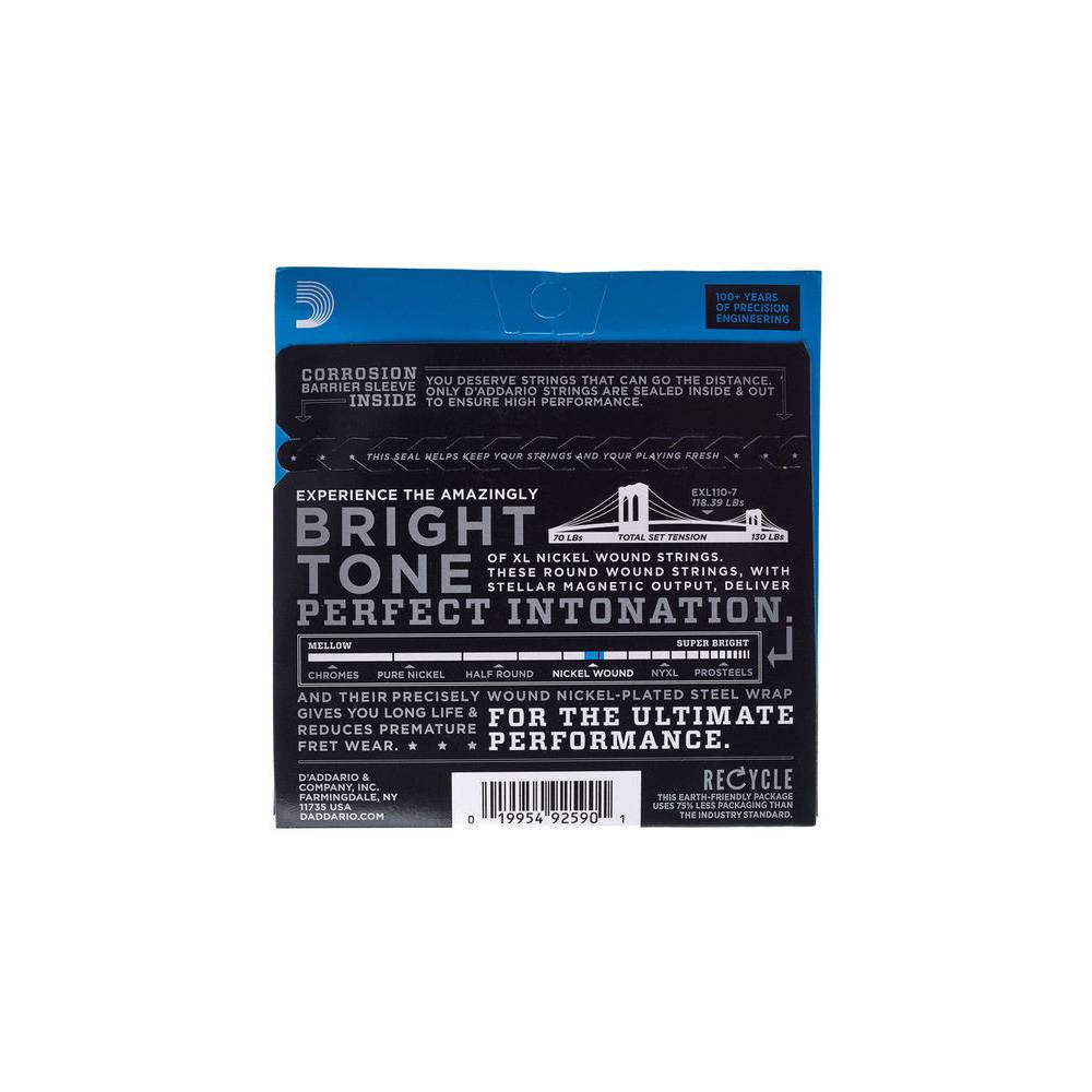 D'Addario EXL110-7 snarenset voor 7-snarige elektrische gitaar