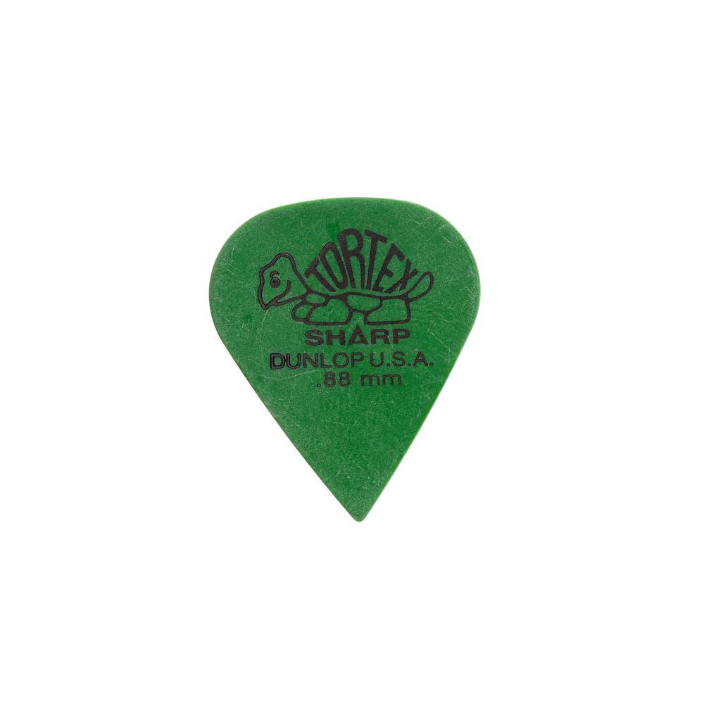 Dunlop 412P088 Tortex Sharp Pick 0.88 mm plectrumset (12 stuks)