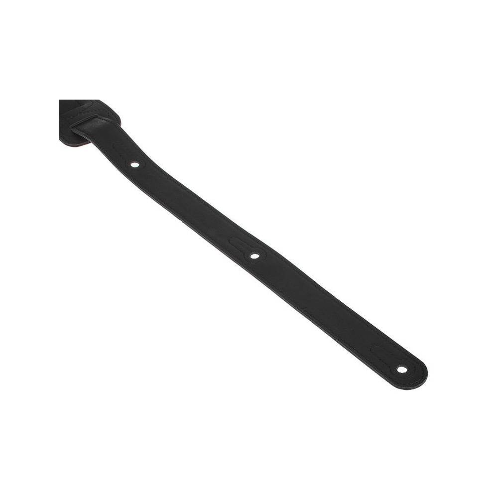 Richter 1647 Backline Series Black 8 cm brede gitaarband van zacht synthetisch leer