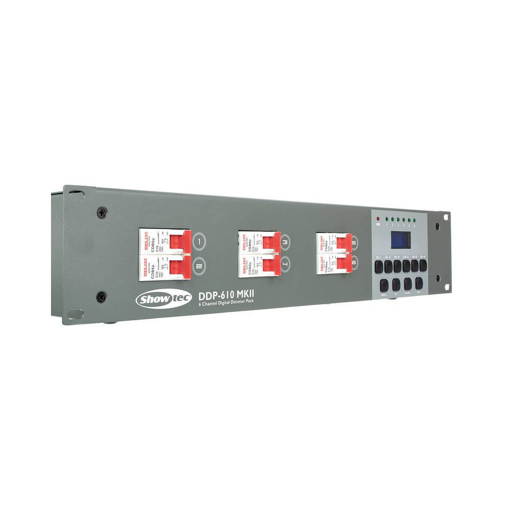 Showtec DDP-610S 6-kanaals digitaal dimmerpack schuko