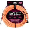 Ernie Ball 6067 Braided Instrument Cable, 7.5 meter, Neon Orange
