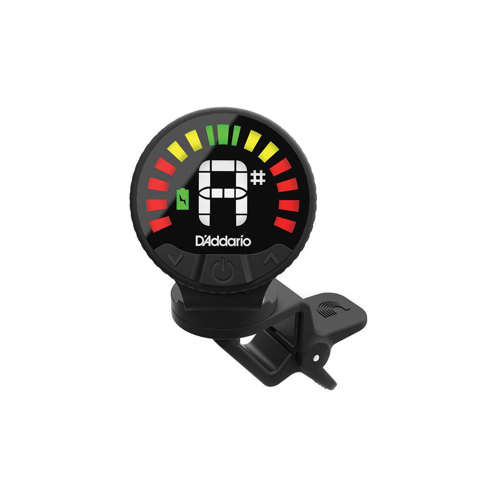 D'Addario Nexus 360 heroplaadbare clip-on tuner zwart