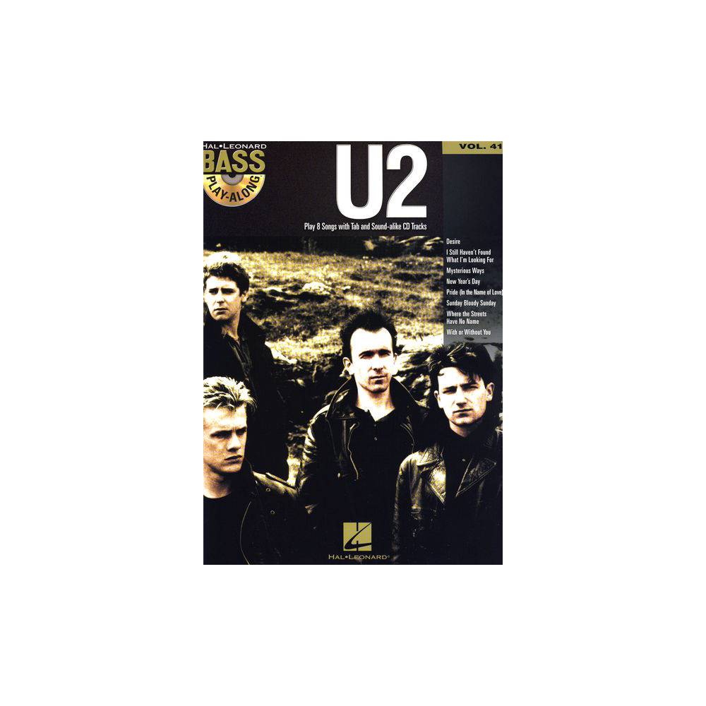 Hal Leonard Bass Play Along Volume 41 U2 Bass Guitar