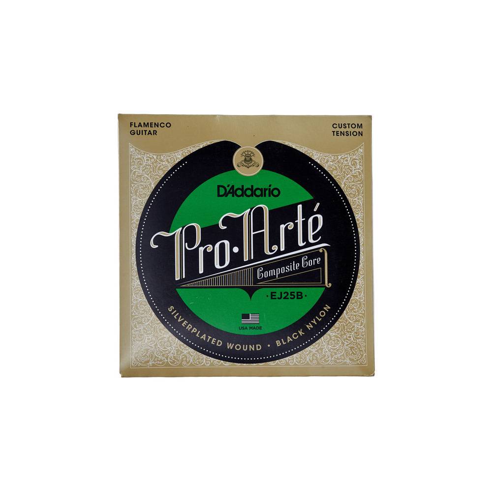 D'Addario EJ25B Pro-Arte Composites Flamenco Guitar Black Nylon