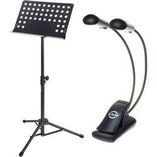 Konig & Meyer 12244 FlexLight lessenaarlamp met dubbele LED arm