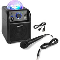 Vonyx SBS50 Bluetooth party speaker met LED zwart