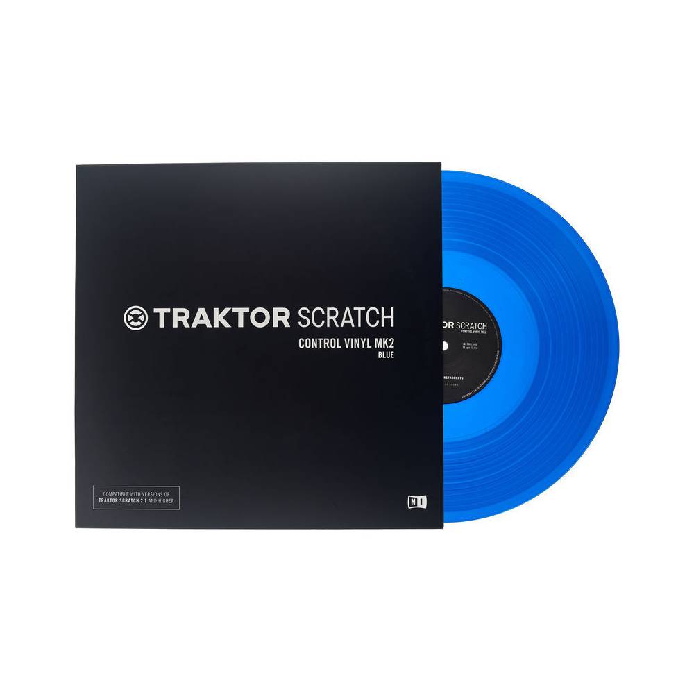 Native Instruments Traktor Scratch Control Vinyl MK2 1x blauw