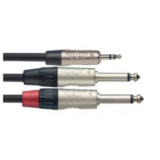 Stagg NYC2/MPS2PR mini-jack stereo - 2x jack verloopkabel 2m