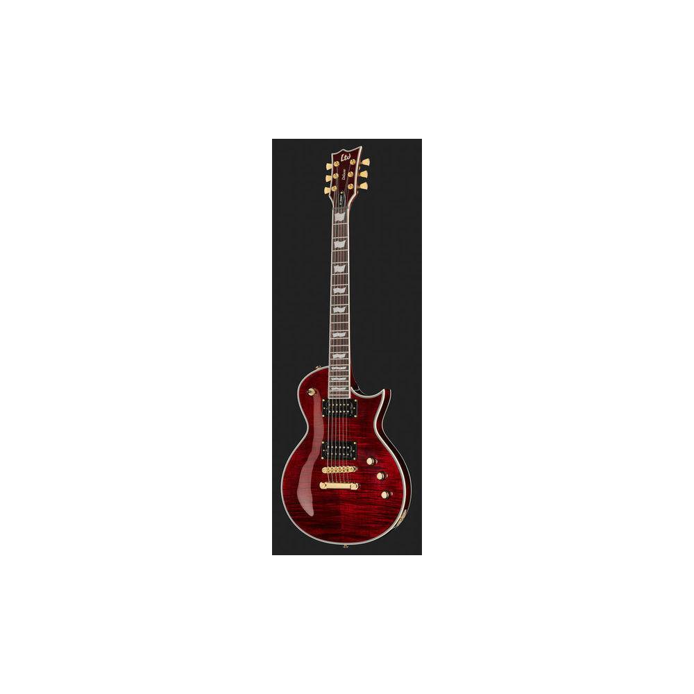 ESP LTD Deluxe EC-1000T CTM See Thru Black Cherry elektrische gitaar met chambered full thickness body