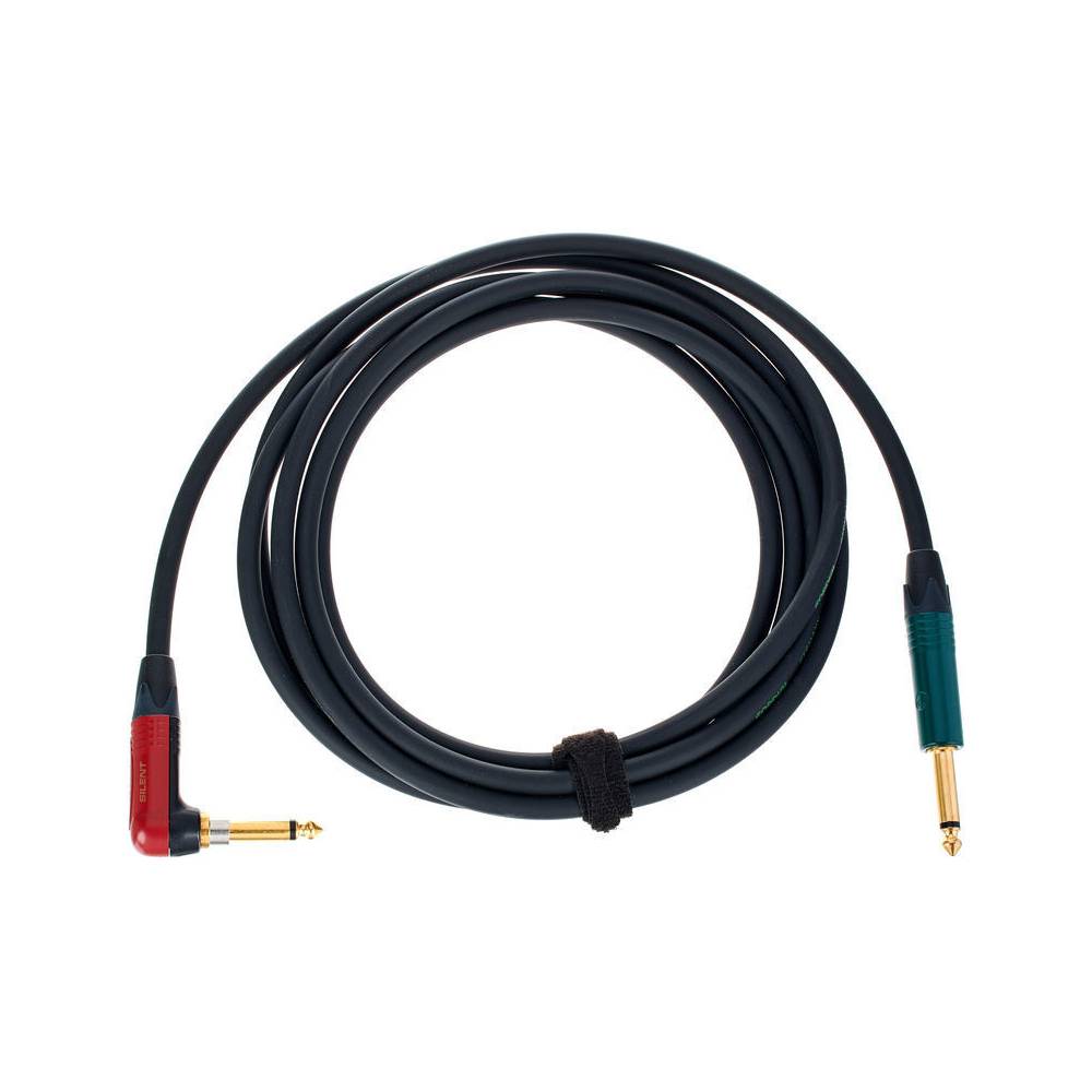 Cordial CRI3RP-SILENT ENCORE 6.3 TS jack silent haaks - 6.3 TS jack recht road kabel 3m