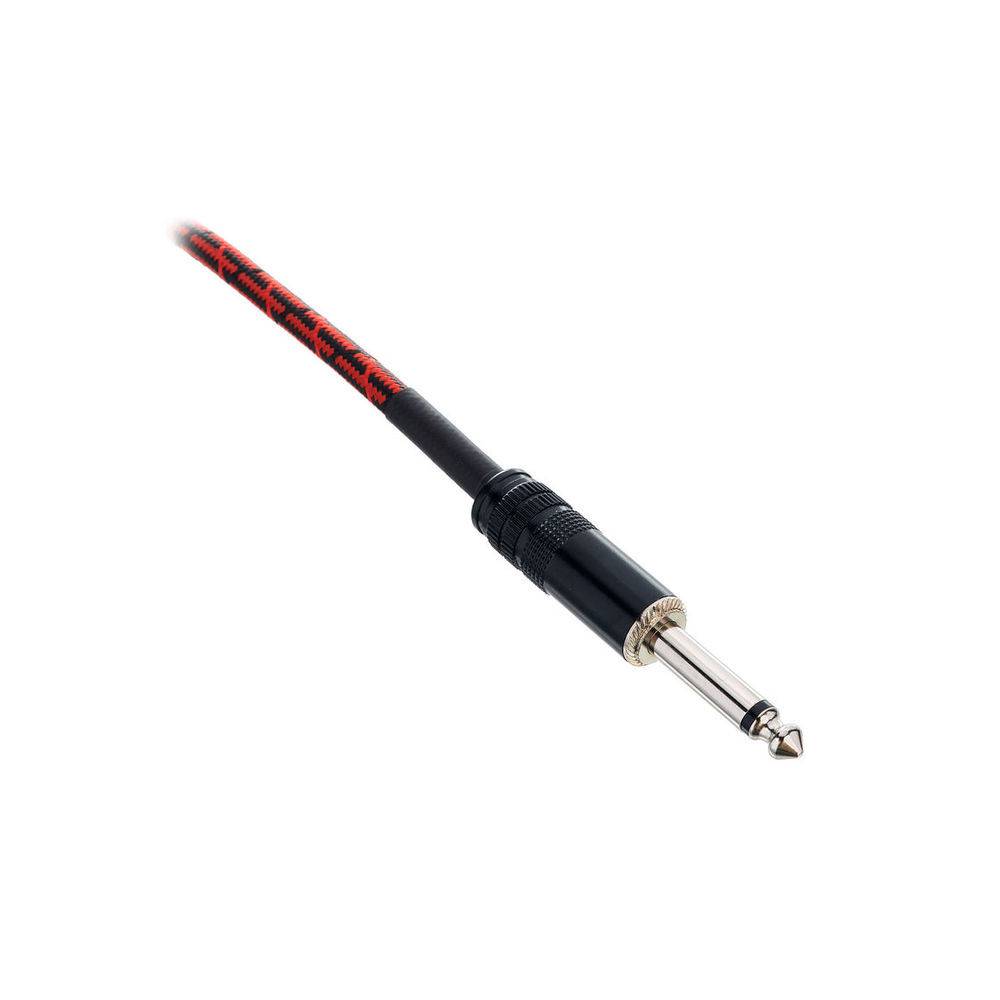 Cordial EI5PP-TWEED-RD Elements instrumentkabel 6.3 TS jack recht 5m tweed rood