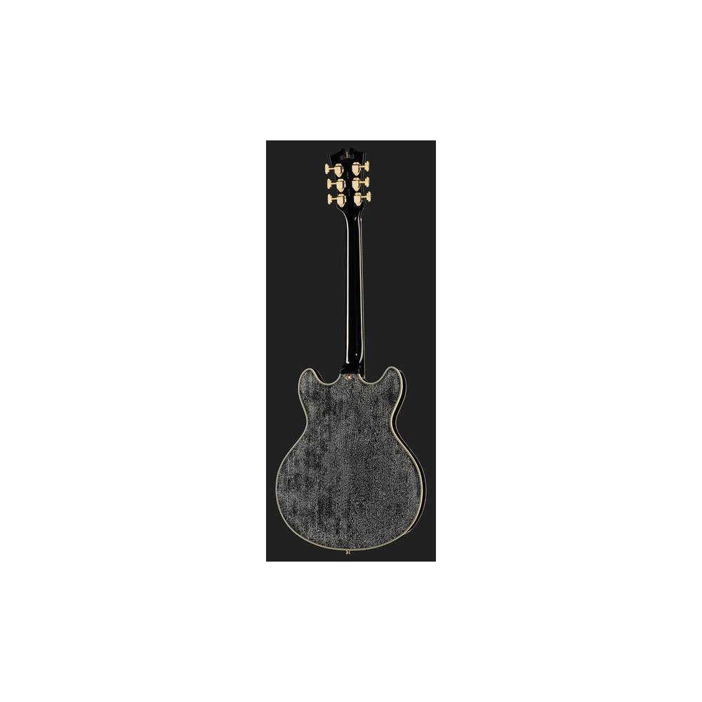 D'Angelico Excel 59 Black Dog semi-akoestische gitaar met koffer