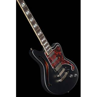 D'Angelico Deluxe Bedford SH Limited Edition Matte Black elektrische gitaar met koffer